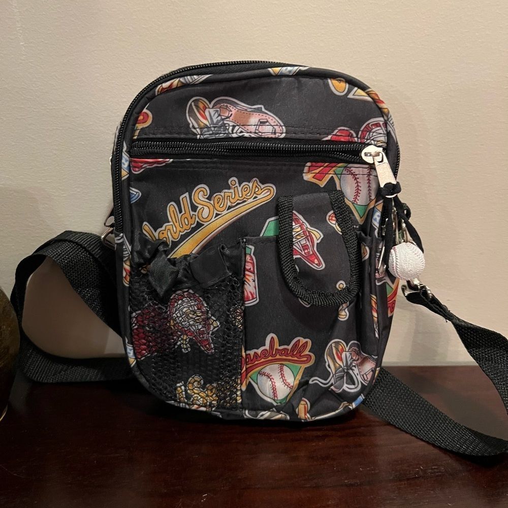 Three pocket crossbody baseball theme
